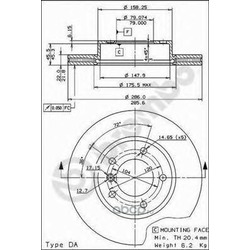 Brembo    BMW E36/E46 excl.2.5/3.0L all 91-&gt; Vent D=286mm