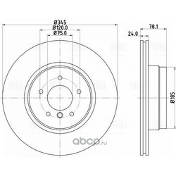 Trialli  .  / BMW X5 (E70) (07-)/(F15) (13-)/X6 (E71) (08-)/(F16) (14-) . d=345 (DF 261504)